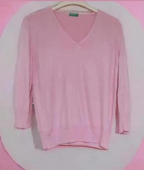✨️ UNITED COLORS OF BENETTON roze truitje – maat 38/40 ✨️, Kleding | Dames, Truien en Vesten, Zo goed als nieuw, Maat 38/40 (M)