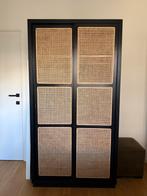 Armoire Maisons du Monde portes coulissantes noire rotin, Enlèvement, Comme neuf