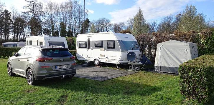hobby 455 uf met voortent en mover, Caravans en Kamperen, Caravans, Particulier, tot en met 4, 1000 - 1250 kg, Rondzit, Hobby