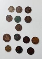 Lot van 14 antieke munten (19e-20e) - Frankrijk, Italië, Es, Postzegels en Munten, Munten | Europa | Euromunten, Verzenden, Frankrijk