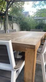 Tafel met stoelen, Tuin en Terras, Tuintafels, Ophalen, Zo goed als nieuw, Rechthoekig, Hout