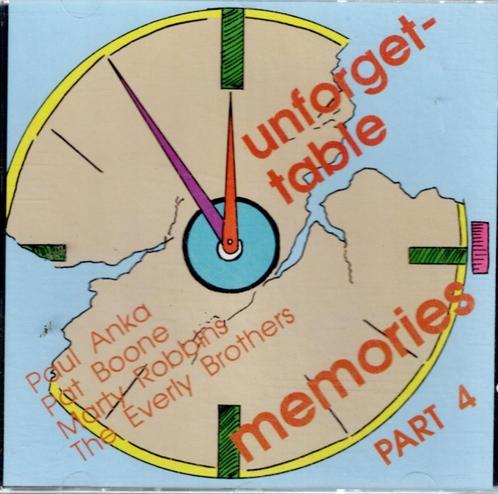 cd   /   unforget-table  memories part 4, CD & DVD, CD | Autres CD, Enlèvement ou Envoi