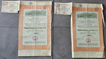 Lot 27 Oude aandelen / waardepapieren met coupons beschikbaar voor biedingen