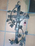 678) Metalen Kruisbeeld (60cm hoog), Antiek en Kunst, Ophalen of Verzenden