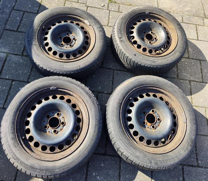 Michelin Alpin 205/55/16 winterbanden+KBA 43738+wielbouten, Auto-onderdelen, Banden en Velgen, Banden en Velgen, Winterbanden
