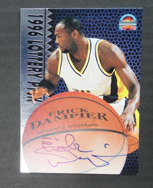 97 Tableau de score Erick Dampier auth. carte de basket sign, Sports & Fitness, Basket, Neuf, Autres types, Envoi