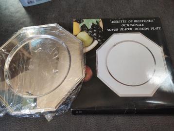 assiette en argent hexagonale 12 pièces beschikbaar voor biedingen