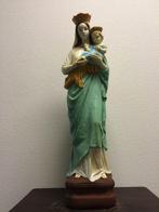 Maria met kind, prachtig vol stenen beeld in kleur!!, Ophalen of Verzenden, Steen, Mensenbeeld