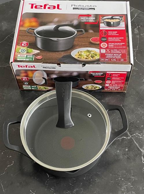 Tefal Robusto, Huis en Inrichting, Keuken | Potten en Pannen, Zo goed als nieuw, Koekenpan of Braadpan, Aluminium, Inductieplaat