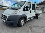 Fiat Ducato 7-zits flatbed, Auto's, Bestelwagens en Lichte vracht, 4 deurs, Bedrijf, Grijs, Euro 4