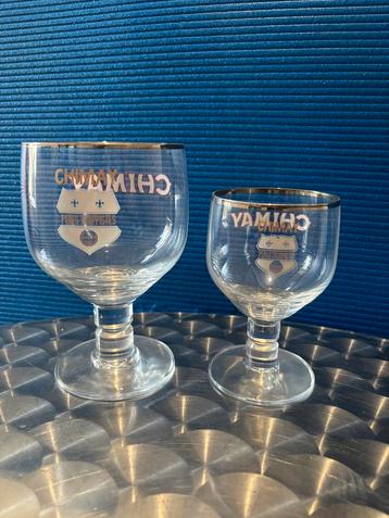 Set van 2 chimay glazen 33cl + 18cl beschikbaar voor biedingen