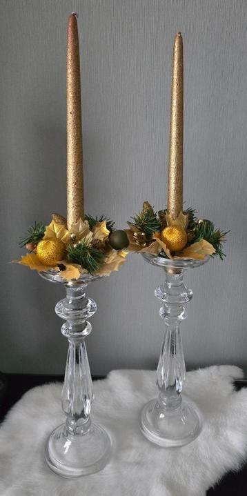 Kerstdecoratie : verschillende kaarsen en kaarsringen beschikbaar voor biedingen