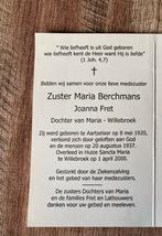 Zuster Maria Berchmans - Aartselaar, Verzenden, Bidprentje