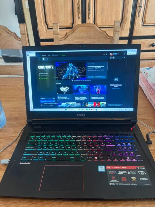 MSI Gamer, Computers en Software, Windows Laptops, Gebruikt, 17 inch of meer, SSD, 2 tot 3 Ghz, 16 GB, Azerty, Met videokaart