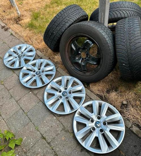 16 inch renault megane stalen velgen met banden en tpms, Auto-onderdelen, Banden en Velgen, Band(en), Winterbanden, 16 inch, Ophalen