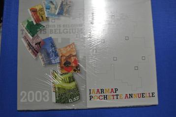 Compleet jaarpakket Belgische postzegels uit 2003 verzegeld