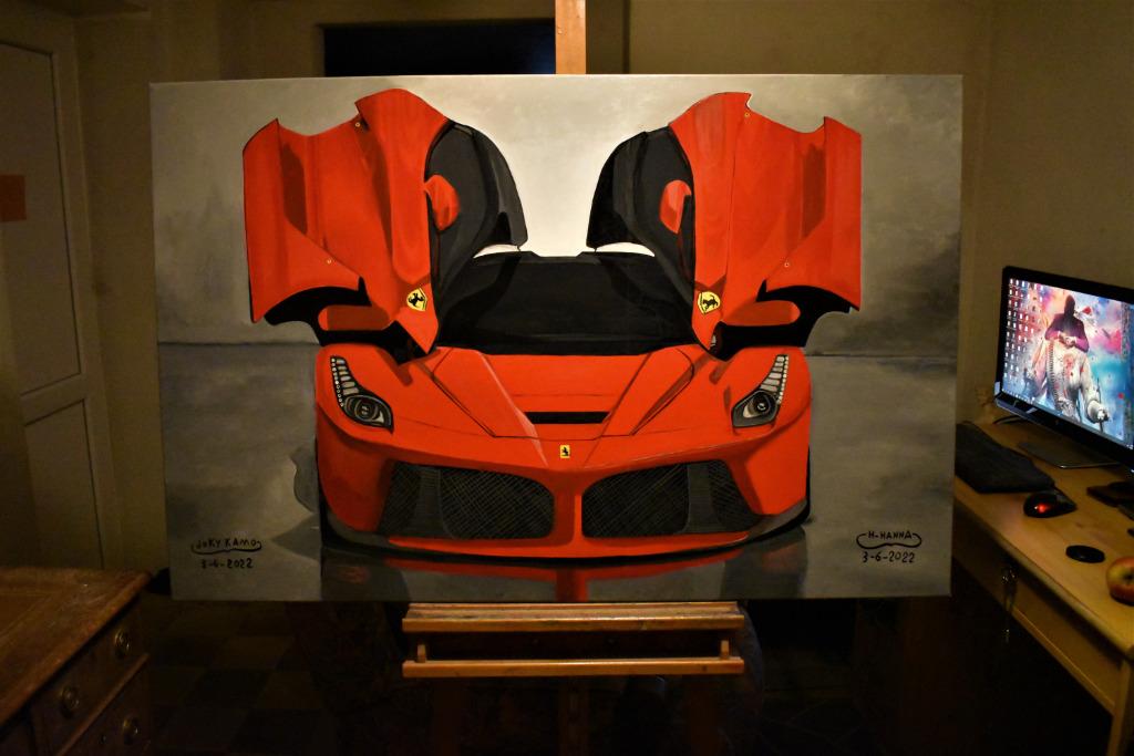 Voiture en tôle - FERRARI Long 22 cm - France - Collection