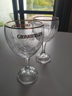 2 verschillende bierglazen Grimbergen, Ophalen of Verzenden