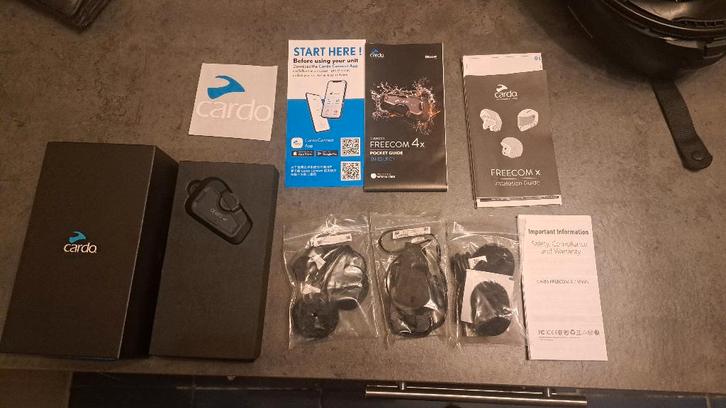 Cardo freecom 4x zo goed als nieuw, Motoren, Accessoires | Overige, Zo goed als nieuw, Ophalen of Verzenden