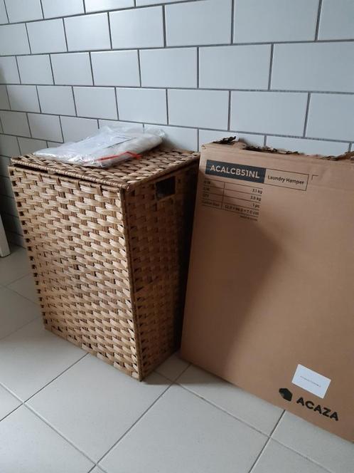 2 ! identieke splinternieuwe rotan wasmanden acaza acalcb51, Huis en Inrichting, Badkamer | Badtextiel en Accessoires, Nieuw, Ophalen