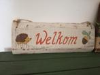 Houten paneel "welkom", Ophalen