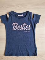 Donkerblauwe T-shirt "besties" - Someone - maat 140, Meisje, Gebruikt, Ophalen of Verzenden, Shirt of Longsleeve