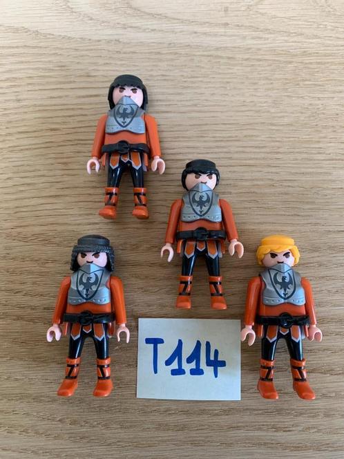 PLAYMOBIL T114 - LOT 4 RIDDERS, Kinderen en Baby's, Speelgoed | Playmobil, Nieuw, Los Playmobil, Ophalen of Verzenden