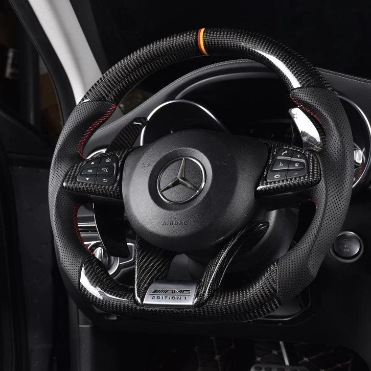Mercedes custom stuur carbon leer AMG, Auto-onderdelen, Besturing, Mercedes-Benz, Nieuw, Ophalen of Verzenden