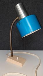 Blauw vintage bureaulamp met beige voet, Maison & Meubles, Lampes | Lampes de table, Utilisé, Enlèvement ou Envoi