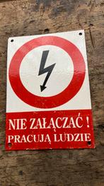 Elektriciteitsbordje emaille, Ophalen of Verzenden