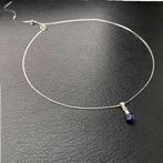 Ketting hanger saffier, Handtassen en Accessoires, Blauw, Ophalen of Verzenden, Zo goed als nieuw, Met edelsteen