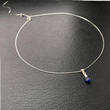 Ketting hanger saffier  beschikbaar voor biedingen