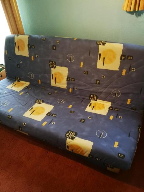 Canapé-Lit CLIC-CLAC, Huis en Inrichting, Slaapkamer | Slaapbanken, Gebruikt, 120 cm, 190 cm of minder, Eenpersoons, Blauw, Ophalen