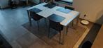Mooie grijze aluminium 'kristalina' design tafel, Comme neuf, Enlèvement ou Envoi