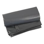 Afdekzeil 6x8m PVC - Grijs, Ophalen of Verzenden, Gebruikt