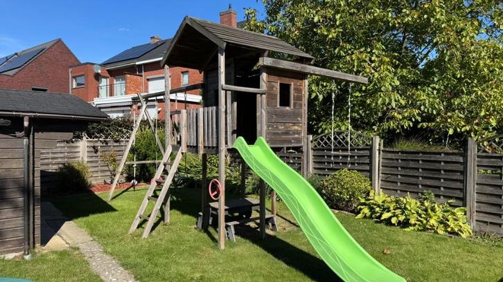 Speeltuin te koop, Kinderen en Baby's, Speelgoed | Buiten | Speeltoestellen, Gebruikt, Glijbaan, Klimtouw, Schommel, Overige typen