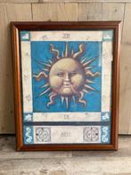 Houten kader met print Zon, Huis en Inrichting, Ophalen, Minder dan 50 cm, 50 tot 75 cm, Print