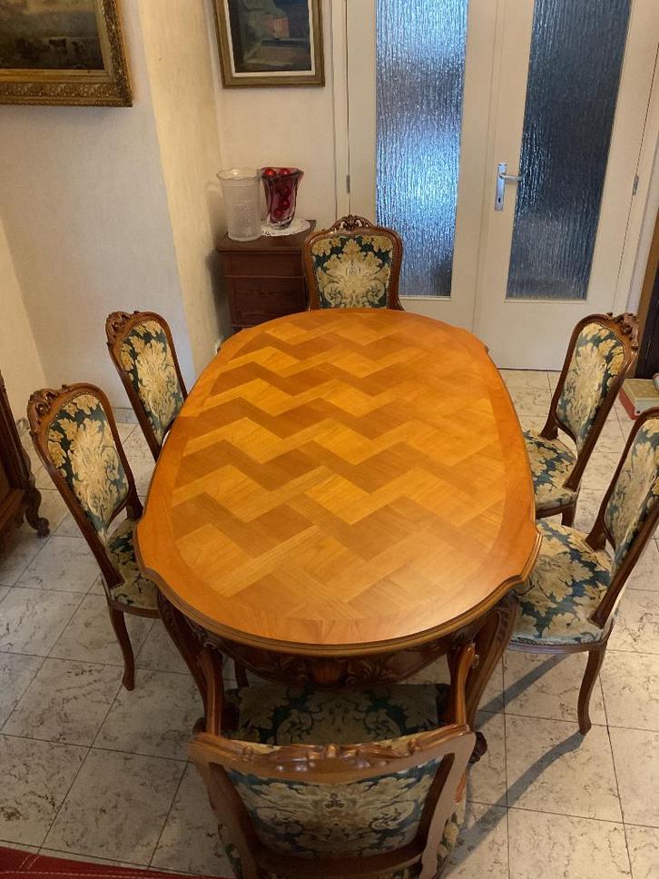 Salle à manger complète 6 chaises, Huis en Inrichting, Complete eetkamers, Gebruikt, 6 tot 8 stoelen, Ophalen