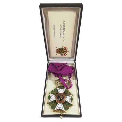 België - Commandeur in de Leopoldsorde (groot model), Verzamelen, Militaria | Algemeen, Overige soorten, Lintje, Medaille of Wings