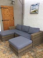 Tuinmeubilair met kussens op maat, Tuin en Terras, Tuinsets en Loungesets, Ophalen, 5 zitplaatsen, Rotan, Zo goed als nieuw