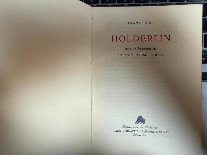 FRANZ BRIEL HODERLIN falangebibliotheek, Antiek en Kunst, Curiosa en Brocante, Verzenden
