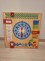 educatief, houten kalenderklok, Diversen, Schoolbenodigdheden, Ophalen, Zo goed als nieuw