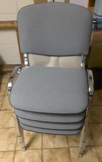 4 nieuwe gestoffeerde stoelen algemeen gebruik, Nieuw, Grijs, Vier, Metaal