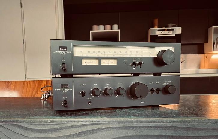 Sansui AU-217 + TU-217 — vintage klasse in topconditie, TV, Hi-fi & Vidéo, Amplificateurs & Ampli-syntoniseurs, Comme neuf, Enlèvement