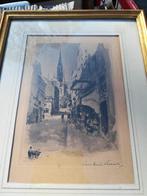 Een lithografie ondertekend Paul Emile Lecomte, Ophalen