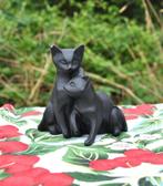couple de chats noir en resine, Verzamelen, Ophalen of Verzenden, Gebruikt, Dier