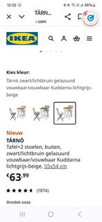 Bistro set/ tuintafel, Ophalen, Gebruikt, Vierkant, Hout