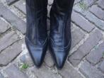 Gratis verzenden luxe zwarte leren vintage dressing laars 37, Kleding | Dames, Hoge laarzen, Vintage Dressing 37, Verzenden, Zwart
