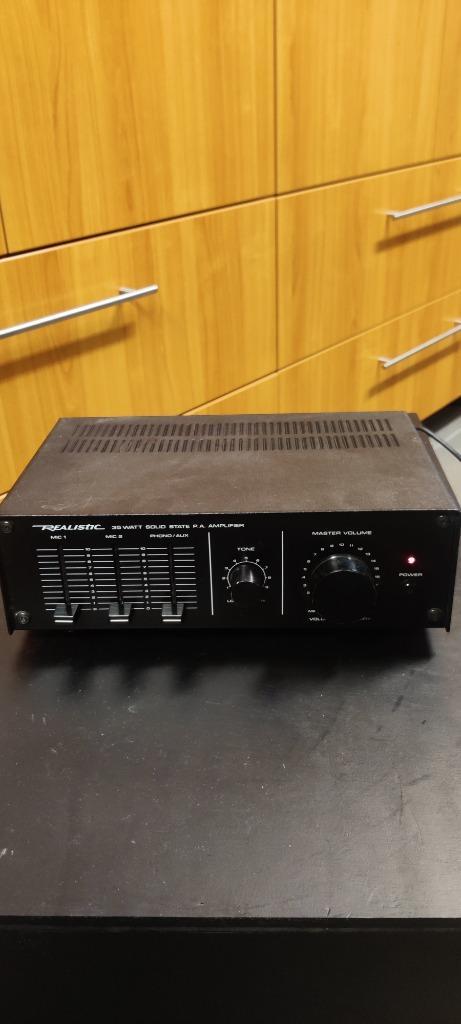 Realistic 35W Solid State PA Versterker – P.A. Amplifier, Audio, Tv en Foto, Versterkers en Ontvangers, Gebruikt, Overige systemen