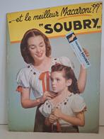 Oude reclame pancarte Soubry Macaroni Roeselare 1960, Verzamelen, Ophalen of Verzenden
